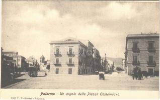 Palermo, Un angolo della Piazza Castelnuovo / square, tram. F. Verderosa