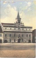 1915 Havlíckuv Brod, Nemecky Brod; Radnice / town hall + K.u.K. Spitalszug No. XIV. Von der Armee im Felde