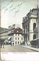 1907 Karlovy Vary, Karlsbad; Theater mit Theatercafé / theatre, café (EK)