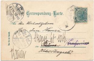 1904 Marianske Lazne, Marienbad; Kaiserstrasse / street view, synagogue (EB)