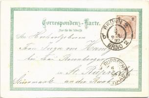 1899 Brno, Brünn; Deutsches Haus / German House. Verlag v. Ascher u. Redlich No. 1353. Art Nouveau, ...