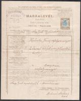 1913 Marhalevél illetékbélyeggel