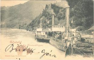 1899 (Vorläufer) Üdvözlet! Dunai vontatóhajó / Danube Tugboat / Ein Donauschlepper