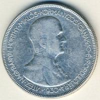 1930. 5P Ag "Horthy jobbra" T:3 ph
