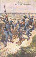 1916 Ünnepnapi pecsenye / Jagd auf den Sonntagsbraten / WWI K.u.K. military art postcard