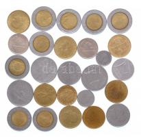 Olaszország 1967-1993. 26db vegyes fémpénz, közte forgalmi emlékkiadások T:1-2 Italy 1967-1993. 26pcs of mixed coins, with commemorative issues C:UNC-XF