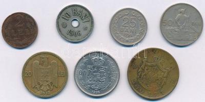 Románia 1906-1955. 7db klf fémpénz T:1--2- Romania 1906-1955. 7pcs of mixed coins C:AU-VF