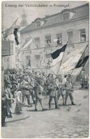 1915 Einzug der Verbündeten in Przemysl / WWI K.u.K. military art postcard + TÁBORI POSTAHIVATAL (fl)