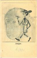 Jampec (majom). Képzőművészeti Alap / Posh man (monkey) s: Sándor Károly