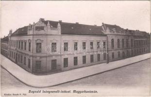 1909 Magyarkanizsa, Ókanizsa, Stara Kanjiza; Haynald leánynevelő intézet. Bruck P. Pál kiadása / girls boarding school (EK)