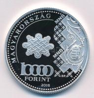 2016. 10.000Ft Ag "Hetvenéves a forint" tanúsítvánnyal T:PP