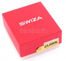 Swiza svájci ébresztőóra, eredeti dobozában, működik, d: 5 cm