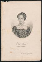 cca 1830 Magyar uralkodók, politikusok, főrendek rézmetszetű portréi. I. Mária, magyar királyné, Mal...