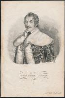 cca 1830 Magyar uralkodók, politikusok, főrendek rézmetszetű portréi. I. Mária, magyar királyné, Mal...