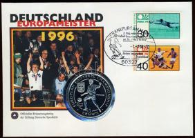 Man sziget 1996. 1C "Németország labdarúgó EB-bajnok" érmés, bélyeges borítékon T:BU