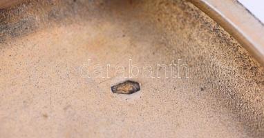 Ezüst (Ag) címeres cigaretta tárca, jelzett, 7x9,5 cm, nettó: 100,7 g