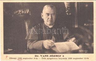 Dr. Vass József (Bethlen-kormány népjóléti és munkaügyi minisztere, pap, teológus professzor), elhunyt 1930. szeptember 8-án, örök nyugalomra helyezték szeptember 12-én. Rozgonyi felv. Tolnai Világlapja ajándéka