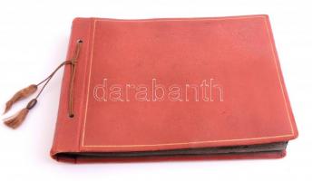 cca 1930 90 darabos fotóalbum európai utazásokról, benne London, Párizs, zeppelin, stb