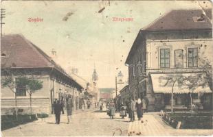 1927 Zombor, Sombor; Zrínyi utca, üzletek / street view, shops (EB)