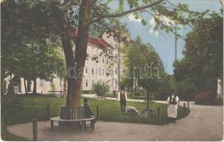 1912 Nagyszeben, Hermannstadt, Sibiu; Szanatórium és park. Karl Graef kiadása / sanatorium, park