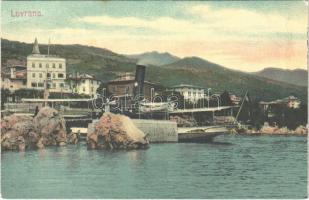 1909 Lovran, Lovrana; port, hotel, villa, steamship (EB)