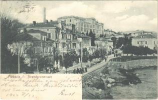 1904 Abbazia, Opatija; Strandpromenade / beach promenade (fl)