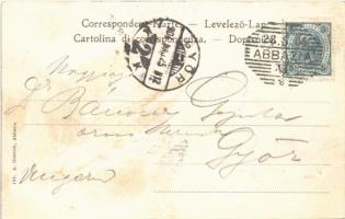 1904 Abbazia, Opatija; Strandpromenade / beach promenade (fl)