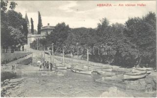 Abbazia, Opatija; Am kleinen Hafen / small port, boats
