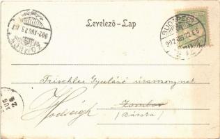 1902 Hortobágy, délibáb a Hortobágyon, magyar folklór. Pongrácz Géza kiadása. Kiss Ferenc eredeti fé...