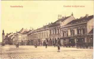 Szombathely, Erzsébet királyné utca, Rosenberg, Guttmann Mór, Báron Jakab üzlete. W. L. 185.