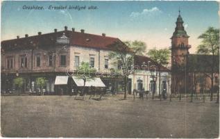 1922 Orosháza, Erzsébet királyné utca, üzletek (EK)