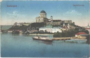 1917 Esztergom, Hajóállomás, Bazilika. Vasúti Levelezőlapárusítás 8849. (EK)