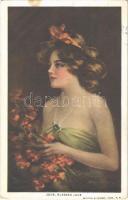 1913 June, Blessed June Lady art postcard. Reinthal & Newman Pubs. Series 109. s: Philip Boileau (EK)