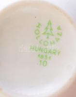 Hollóházi porcelán Unicumos pohár 4 db 3cl-es. Matricás, jelzett, hibátlan