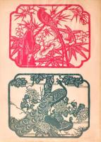 Tranh, Dan Gian Viet-nam népmesék illusztáált kiadás. VIetnam, 1962 14 db színes fametszetű tábla. +...