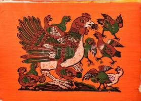 Tranh, Dan Gian Viet-nam népmesék illusztáált kiadás. VIetnam, 1962 14 db színes fametszetű tábla. +...