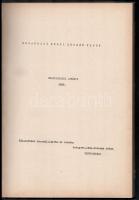 1959 Budapesti Helyi Érdekű Vasút Statisztikai Évkönyv 1959. Kéziratként összeállította és kiadta: Tervosztály. Bp., 1960, BHÉV. Félvászon-kötésben.