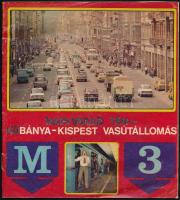cca 1970 M3, Nagyvárad tér - Kőbánya-Kispest vasútállomás, tájékoztató prospektus