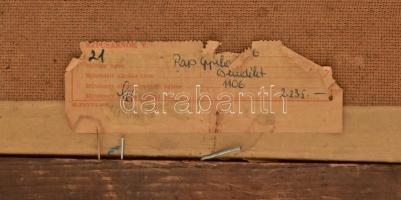 Pap Gyula (1899-1983): Csendélet. Pasztell, farost, jelzett. Hátoldalán Képcsarnok Vállalat címkéjév...