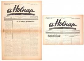 1941-42 A Holnap c. független magyar szocialista közgazdasági, tudományos, társadalmi folyóirat 2 db száma