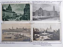 3 db album vegyes képeslapokkal és gyufacímkékkel, beragasztásokkal: több tucat háború előtti képesl...