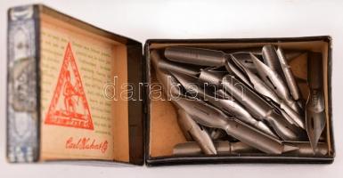 Kb. 37 db régi alumínium tollhegy, Carl Kuhn Wien karton dobozban
