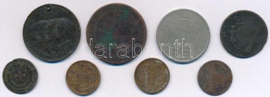 Vegyes: 1769-1897. 8db klf brit és gyarmati fémpénz és zseton, közte 1897. "Viktória uralkodásá...