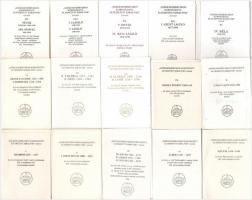1987-1998. Székesfehérváron koronázott, eltemetett királyok MÉE sorozathoz tanúsítványok, I-XX., XVIII. és XIX. hiányzik, több egyforma (45x)