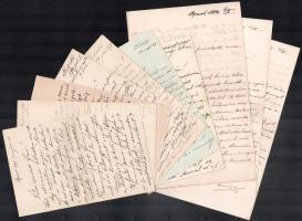 cca 1890-1895 Régi korok levelei, 10 db kézzel írt levél
