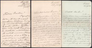 cca 1890-1895 Régi korok levelei, 10 db kézzel írt levél