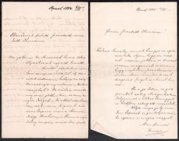 cca 1890-1895 Régi korok levelei, 10 db kézzel írt levél