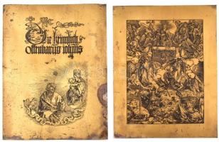 Albrecht Dürer után: Apokalipszis. 2 db könyv nyomólemez, 26,5x20 cm, 27x20 cm
