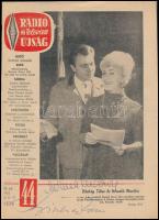 Váradi Hédi, Fülöp Zsigmond, Németh Marika, Bitskey Tibor, Kohut Magda, Keres Emil aláírásai a Rádió...