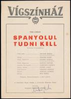 Marton László, Péchy Blanka, Keres Emil, Láng Rudolf aláírásai a Vígszínház szórólapjain